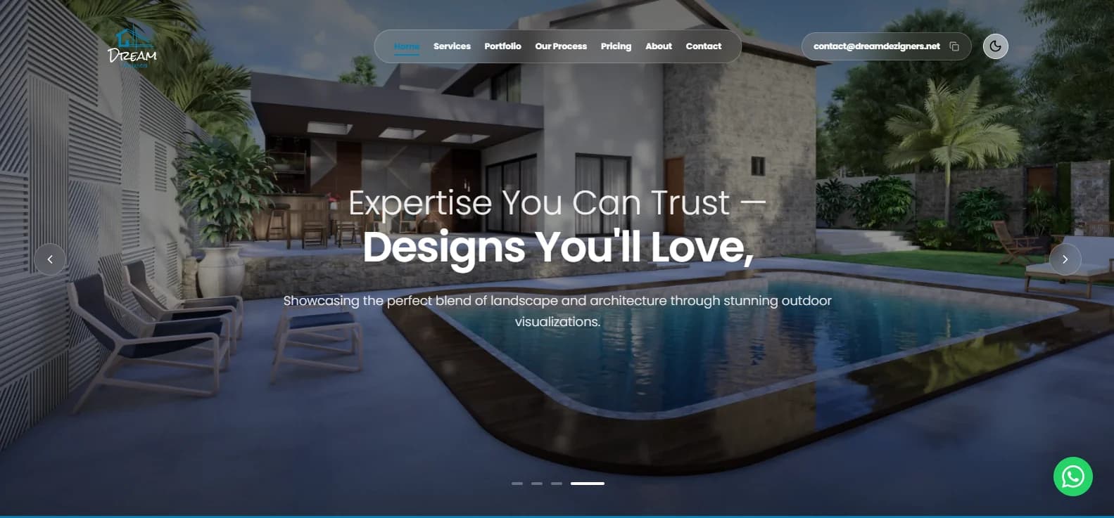 Dream Dezigners luxury architectural 3D rendering and mansion concept showcase